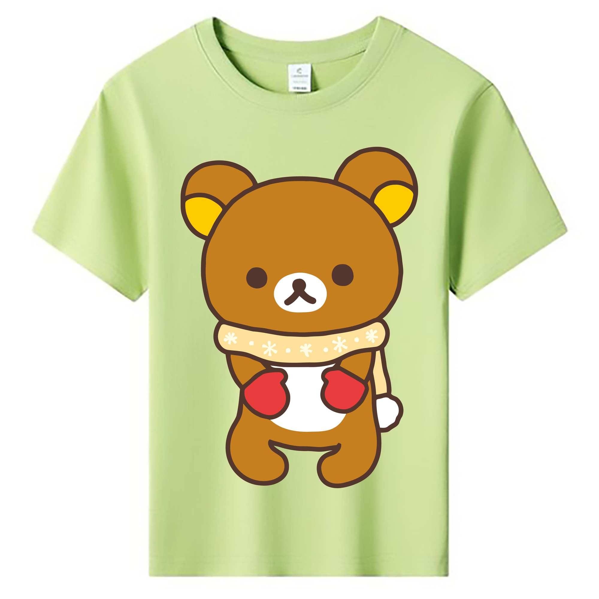 （画像用） リラックマ リラックマ キイロイトリ Rilakkuma Korilakkuma Kiiroitori 綿100％キッズTシャツ（フロントプリント）